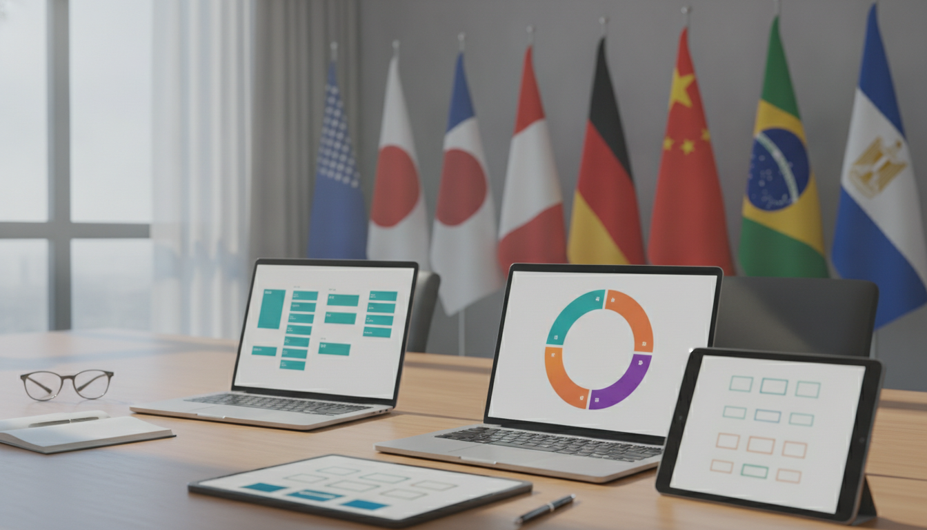 多言語対応のウェブサイト表示画面